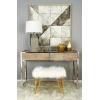 imageDeco 79 Metal Stool with Faux Fur 23quot x 18quot x 19quot Gold