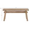 imageDeco 79 Reclaimed Wood Handmade Home Bench Distressed Entryway Bench with High Trestle Legs Bedroom Bench 47quot x 12quot x 21quot Brown465 x 12 21