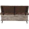imageDeco 79 Wood Room Storage Bench Entryway Bench with Tufted Faux Leather Seat and Back Bench 47quot x 20quot x 32quot BrownBrown