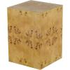 imageDeco 79 Wood Side End Accent Table Square Cube End Table with Wood Grain Patterns Side Table 16quot x 16quot x 23quot BrownBrown