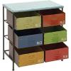 imageDeco 79 Metal Storage Unit 26quot x 13quot x 29quot Multi Colored6 Drawers