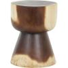 imageDeco 79 Wood Handmade Side End Accent Table Hourglass End Table with Natural Wood Grain Side Table 14quot x 14quot x 18quot BrownBrown