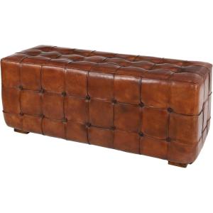 imageDeco 79 Leather Home Bench Tufted Upholstered Entryway Bench Bedroom Bench 48quot x 18quot x 20quot BrownBrown