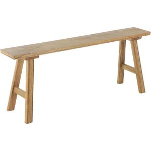 imageDeco 79 Mango Wood Handmade Home Bench Traditional Entryway Bench Bedroom Bench 47quot x 8quot x 19quot BrownBrown