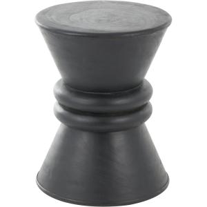 imageDeco 79 Wood Handmade Side End Accent Table Hourglass End Table with Natural Wood Grain Side Table 14quot x 14quot x 18quot BrownBlack