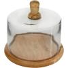 imageDeco 79 Farmhouse Glass Round Cake Stand 8quot x 8quot x 6quot BrownBrown