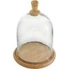 imageDeco 79 Farmhouse Glass Round Cake Stand 8quot x 8quot x 6quot BrownClear
