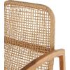 imageDeco 79 Plastic Rattan Handmade Living Room Accent Chair Woven Rectangular Side Chair with Teak Frame Corner Chair 24quot x 24quot x 34quot Light Brown