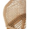 imageDeco 79 Plastic Rattan Handmade Living Room Accent Chair Woven Rounded Side Chair with Teak Frame Corner Chair 23quot x 25quot x 33quot Light Brown