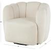 imageDeco 79 Polyester Living Room Accent Chair Arched Swivel Side Chair Corner Chair 31quot x 30quot x 28quot CreamCream
