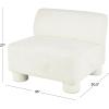 imageDeco 79 Polyester Living Room Accent Chair Square Boucle Side Chair Corner Chair 33quot x 31quot x 27quot White