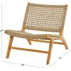 imageDeco 79 Teak Wood Handmade Accent Chair with Woven Seagrass Seat 26quot x 31quot x 27quot Light Brown