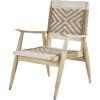 imageDeco 79 Jute Rope Handmade Living Room Accent Chair Side Chair with Brown Mango Wood Frame Corner Chair 25quot x 24quot x 33quot BlackWhite