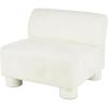 imageDeco 79 Polyester Living Room Accent Chair Square Boucle Side Chair Corner Chair 33quot x 31quot x 27quot White