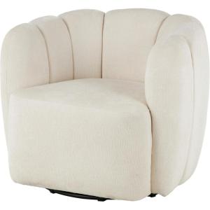 imageDeco 79 Polyester Living Room Accent Chair Arched Swivel Side Chair Corner Chair 31quot x 30quot x 28quot CreamCream