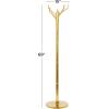 imageDeco 79 Aluminum Metal 4 Hook Coat Rack 15quot x 15quot x 69quot GoldGold