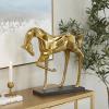 imageDeco 79 Aluminum Metal Horse Decorative Sculpture Home Decor Statue Accent Figurine 19quot x 5quot x 18quot GoldGold