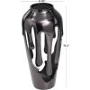 imageDeco 79 Aluminum Metal Decorative Vase Drip Centerpiece Vase with Melting Designed Body Vase for Home Decoration 7quot x 7quot x 15quot BlackBlack
