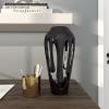 imageDeco 79 Aluminum Metal Decorative Vase Drip Centerpiece Vase with Melting Designed Body Vase for Home Decoration 7quot x 7quot x 15quot BlackBlack