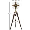 imageDeco 79 Aluminum Metal Room Floor Lamp Vintage Fan Shape Standing Tall Lamp Tall Lamp 29quot x 29quot x 63quot BrownBrown