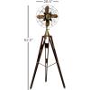 imageDeco 79 Aluminum Metal Room Floor Lamp Vintage Fan Shape Standing Tall Lamp Tall Lamp 29quot x 29quot x 63quot BrownBrown