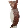 imageDeco 79 Bamboo Wood Room Floor Lamp Wavy Standing Tall Lamp with Cream Lamp Shades Tall Lamp 17quot x 7quot x 67quot Brown