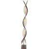 imageDeco 79 Bamboo Wood Room Floor Lamp Wavy Standing Tall Lamp with Cream Lamp Shades Tall Lamp 17quot x 7quot x 67quot Brown