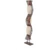 imageDeco 79 Bamboo Wood Room Floor Lamp Wavy Standing Tall Lamp with Cream Lamp Shades Tall Lamp 17quot x 7quot x 67quot Brown