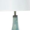 imageDeco 79 Ceramic Room Table Lamp Abstract Textured Accent Lamp with Drum Shade set of 2 Lamp 8quot x 8quot x 32quot Teal