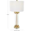 imageDeco 79 Crystal Room Table Lamp Rods Accent Lamp with Gold and Silver Base Lamp 15quot x 15quot x 31quot ClearClear