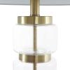 imageDeco 79 Crystal Room Table Lamp Rods Accent Lamp with Gold and Silver Base Lamp 15quot x 15quot x 31quot ClearClear