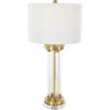 imageDeco 79 Crystal Room Table Lamp Rods Accent Lamp with Gold and Silver Base Lamp 15quot x 15quot x 31quot ClearClear