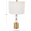imageDeco 79 Crystal Room Table Lamp Rods Accent Lamp with Gold and Silver Base Lamp 15quot x 15quot x 31quot ClearClear