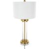 imageDeco 79 Crystal Room Table Lamp Rods Accent Lamp with Gold and Silver Base Lamp 15quot x 15quot x 31quot ClearClear