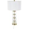imageDeco 79 Crystal Room Table Lamp Rods Accent Lamp with Gold and Silver Base Lamp 15quot x 15quot x 31quot ClearClear