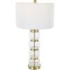 imageDeco 79 Crystal Room Table Lamp Rods Accent Lamp with Gold and Silver Base Lamp 15quot x 15quot x 31quot ClearClear
