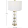 imageDeco 79 Crystal Room Table Lamp Rods Accent Lamp with Gold and Silver Base Lamp 15quot x 15quot x 31quot ClearClear