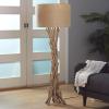 imageDeco 79 Driftwood Handmade Room Floor Lamp Standing Tall Lamp with Linen Shade Tall Lamp 22quot x 22quot x 62quot Light Brown215 x 215 x 615