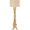 imageDeco 79 Driftwood Handmade Room Floor Lamp Standing Tall Lamp with Linen Shade Tall Lamp 22quot x 22quot x 62quot Light Brown215 x 215 x 615