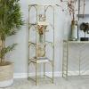 imageDeco 79 Metal 5 Shelves Shelving Unit 14quot x 14quot x 56quot Gold