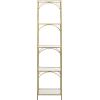 imageDeco 79 Metal 5 Shelves Shelving Unit 14quot x 14quot x 56quot Gold