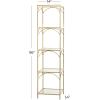 imageDeco 79 Metal 5 Shelves Shelving Unit 14quot x 14quot x 56quot Gold