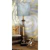 imageDeco 79 Metal Floral Room Buffet Lamp Antique Style Table Lamp with Light Blue Shade set of 2 Lamp 11quot x 11quot x 33quot Gold