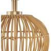 imageDeco 79 Rattan Handmade Room Table Lamp Woven Open Frame Accent Lamp with Gold Accents Lamp 16quot x 16quot x 28quot Brown