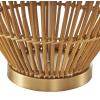 imageDeco 79 Rattan Handmade Room Table Lamp Woven Open Frame Accent Lamp with Gold Accents Lamp 16quot x 16quot x 28quot Brown