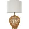 imageDeco 79 Rattan Handmade Room Table Lamp Woven Open Frame Accent Lamp with Gold Accents Lamp 16quot x 16quot x 28quot Brown