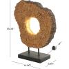imageDeco 79 Resin Room Table Lamp Live Edge Accent Lamp with Round Cutout and Black Base Lamp 14quot x 6quot x 18quot Brown