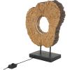 imageDeco 79 Resin Room Table Lamp Live Edge Accent Lamp with Round Cutout and Black Base Lamp 14quot x 6quot x 18quot Brown
