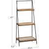 imageDeco 79 Wood 3 Shelves Shelving Unit 21quot x 12quot x 47quot Brown