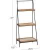 imageDeco 79 Wood 3 Shelves Shelving Unit 21quot x 12quot x 47quot Brown